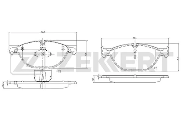Brake Pad Set, disc brake (BS-2144)