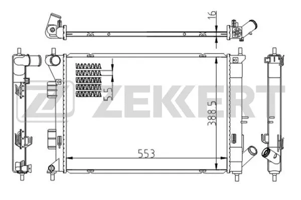 Radiator, engine cooling (MK-1609)