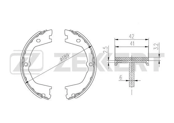Brake Shoe Set, parking brake