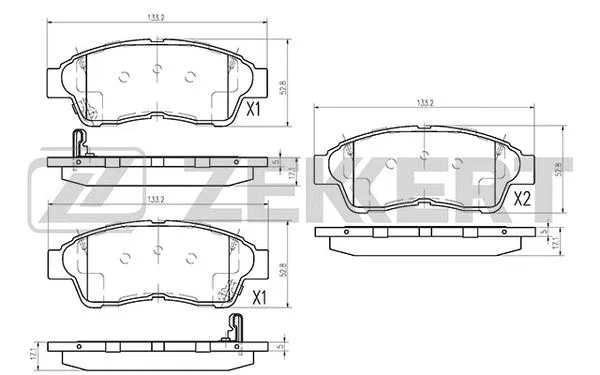 Brake Pad Set, disc brake (BS-2802)