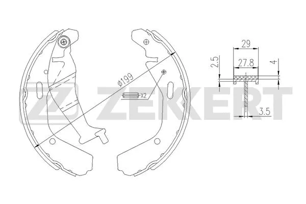 Brake Shoe Set (BK-4155)