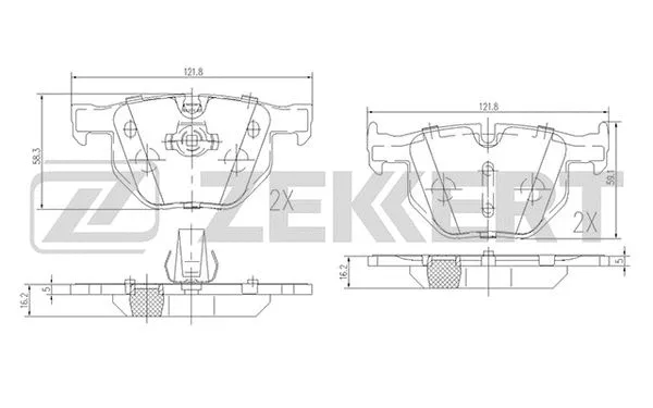 Brake Pad Set, disc brake (BS-1017)
