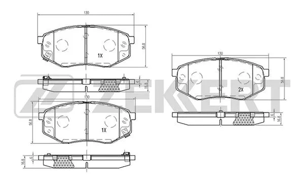 Brake Pad Set, disc brake (BS-2815)