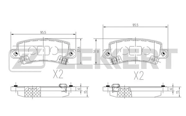 Brake Pad Set, disc brake (BS-2703)