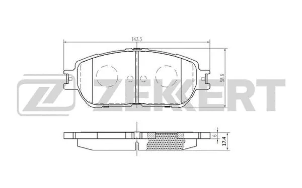 Brake Pad Set, disc brake (BS-2081)