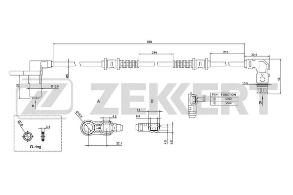 Sensor, wheel speed (SE-6130)