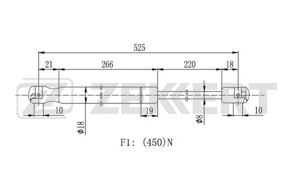 Gas Spring, boot/cargo area (GF-2120)