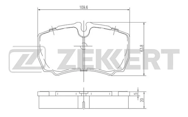Brake Pad Set, disc brake (BS-2842)