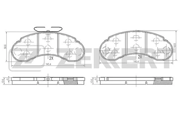 Brake Pad Set, disc brake (BS-2516)