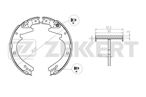 Brake Shoe Set (BK-4359)