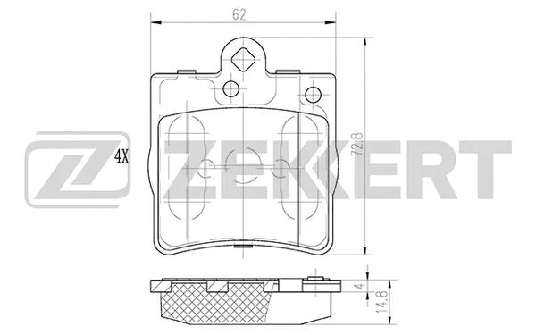 Brake Pad Set, disc brake (BS-1350)