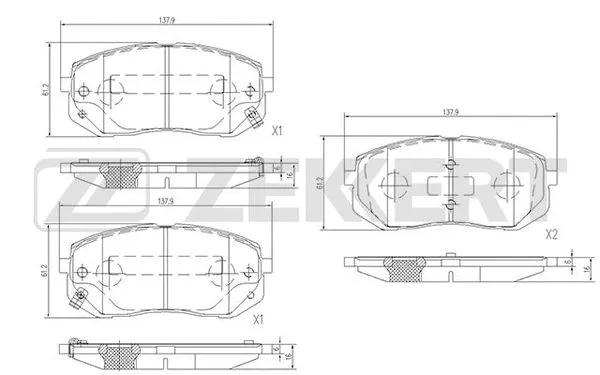 Brake Pad Set, disc brake (BS-1684)