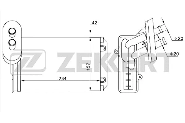 Heat Exchanger, interior heating (MK-5014)