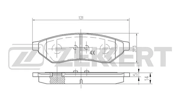 Brake Pad Set, disc brake (BS-2461)