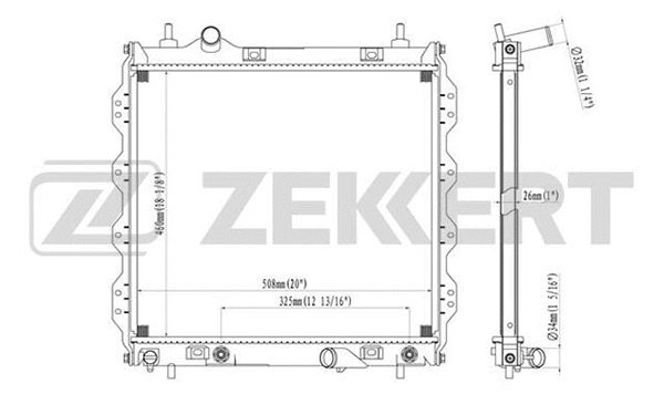 Radiator, engine cooling (MK-1143)