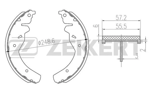 Brake Shoe Set (BK-4192)