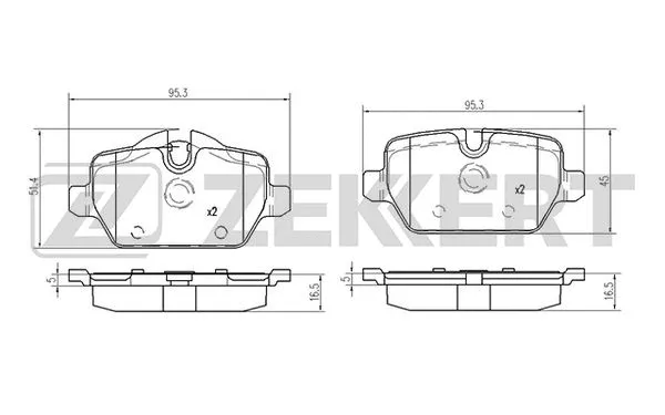 Brake Pad Set, disc brake (BS-1018)