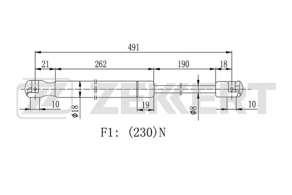 Gas Spring, boot/cargo area (GF-2192)