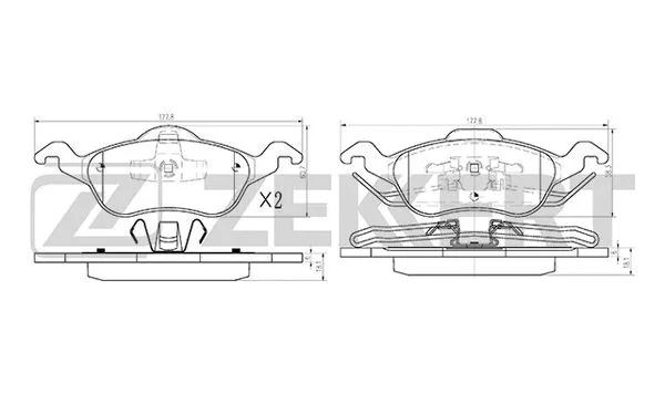 Brake Pad Set, disc brake (BS-1661)