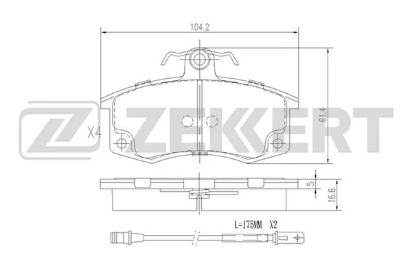 Brake Pad Set, disc brake (BS-1926)