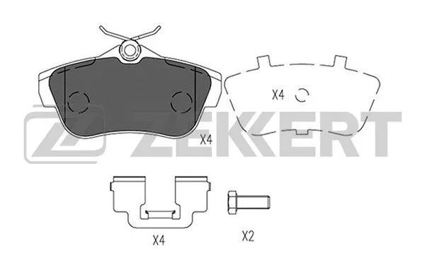 Brake Pad Set, disc brake (BS-2938)