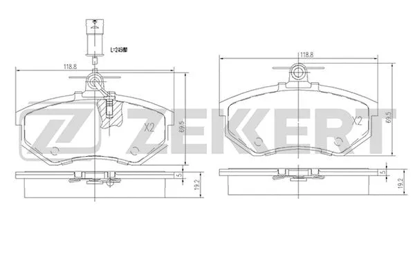 Brake Pad Set, disc brake (BS-2541)