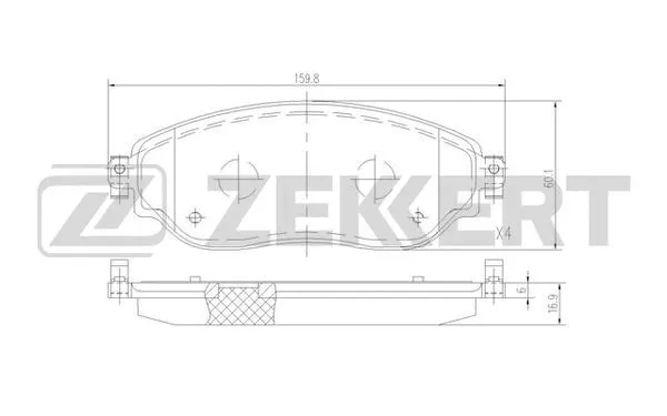 Brake Pad Set, disc brake (BS-1523)