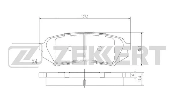 Brake Pad Set, disc brake (BS-1984)