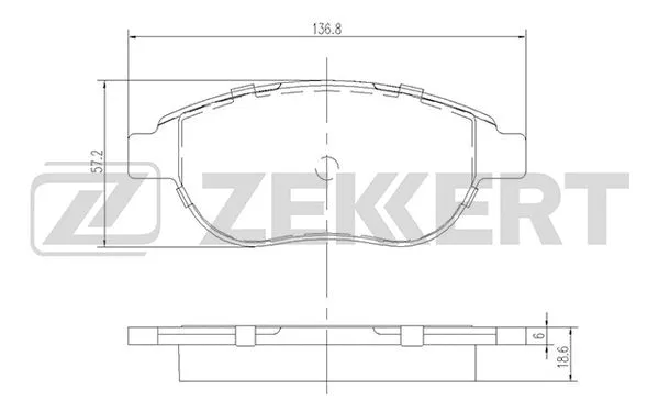 Brake Pad Set, disc brake (BS-1447)