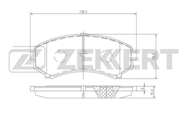 Brake Pad Set, disc brake (BS-1140)
