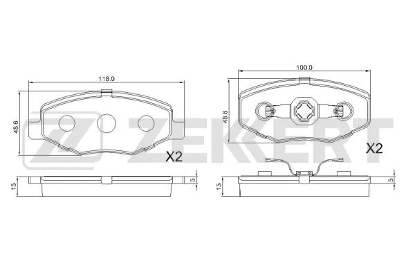 Brake Pad Set, disc brake (BS-1181)