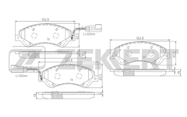 Brake Pad Set, disc brake (BS-1681)