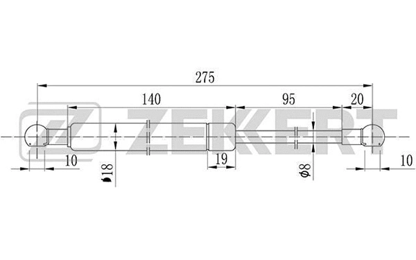 Gas Spring, boot/cargo area (GF-1011)