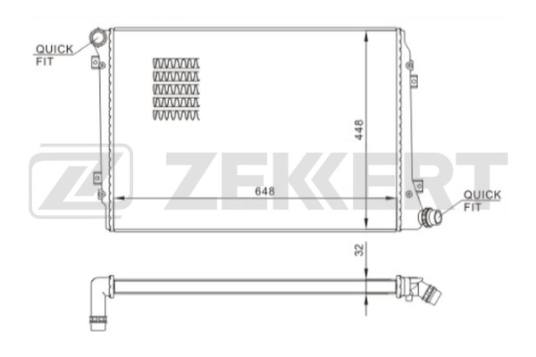 Radiator, engine cooling (MK-1243)