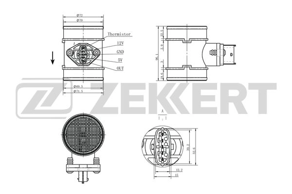 Sensor, intake manifold pressure (SE-1100)