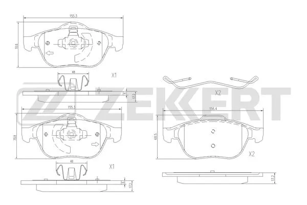 Brake Pad Set, disc brake (BS-1318)