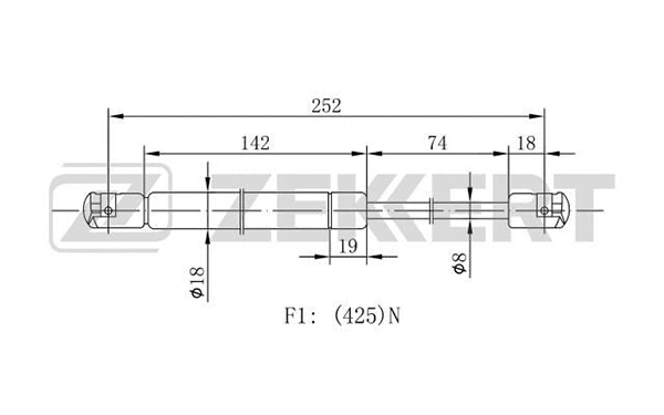 Gas Spring, boot/cargo area (GF-1922)