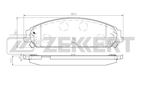 Brake Pad Set, disc brake (BS-2428)