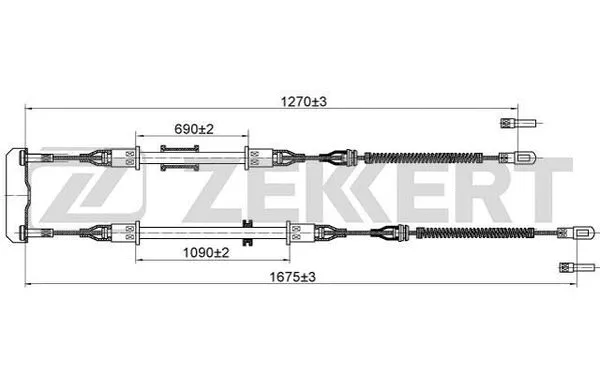 Cable Pull, parking brake (BZ-1030)