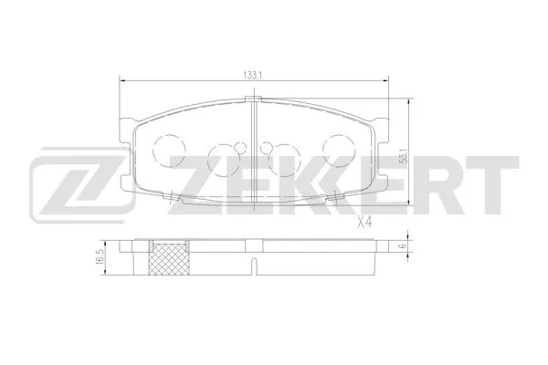 Brake Pad Set, disc brake (BS-3048)