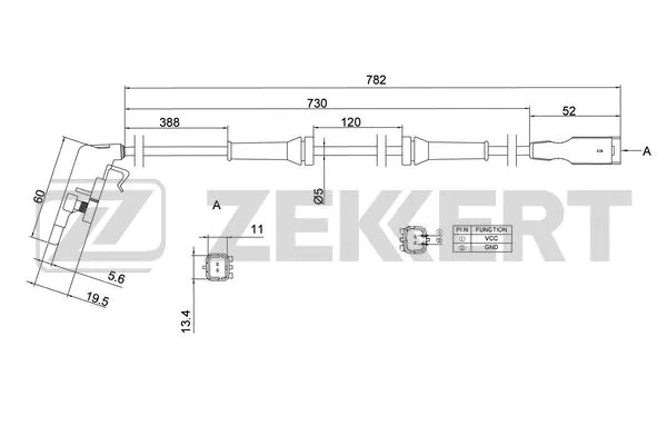 Sensor, wheel speed (SE-6036)