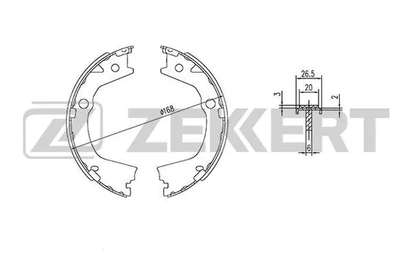 Brake Shoe Set, parking brake