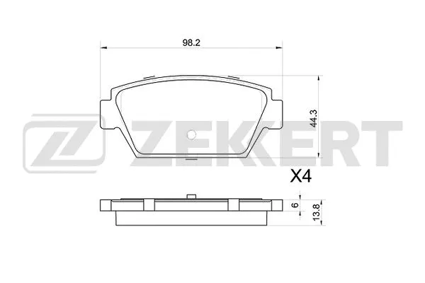Brake Pad Set, disc brake (BS-1024)