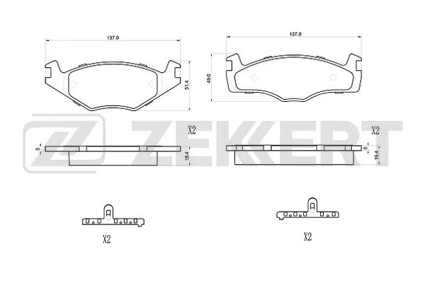 Brake Pad Set, disc brake (BS-1023)