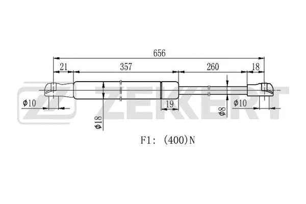 Gas Spring, boot/cargo area (GF-2182)