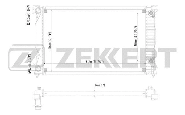 Radiator, engine cooling (MK-1431)