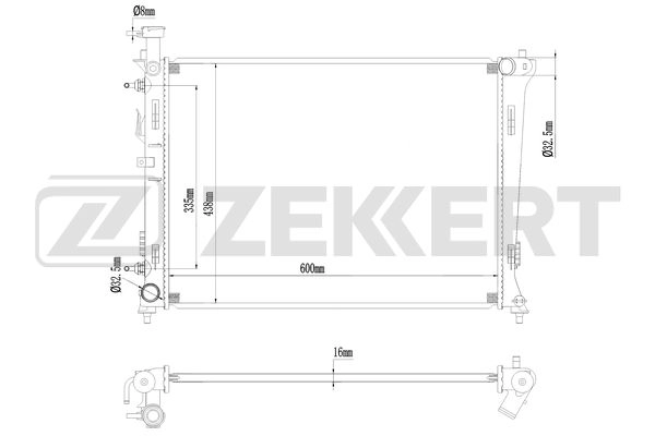 Radiator, engine cooling (MK-1272)