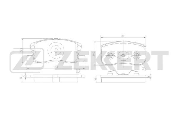 Brake Pad Set, disc brake (BS-3026)