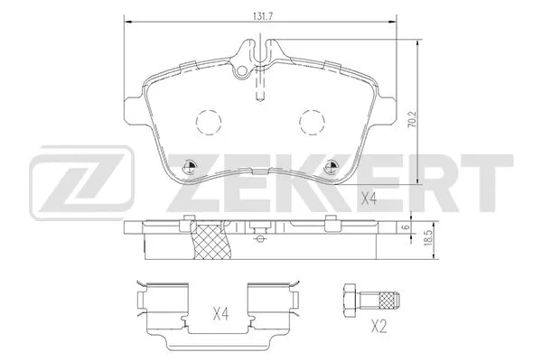 Brake Pad Set, disc brake (BS-1831)