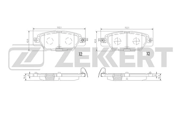 Brake Pad Set, disc brake (BS-3019)